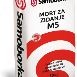 MORT ZA ZIDANJE M5 30kg projektirani mort za zidanje opće namjene (G)