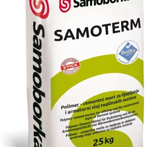 SAMOTERM GLET 25kg polimer - cementni mort za lijepljenje i izradu armaturnog sloja toplinskih sustava