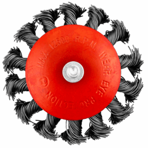 Četka žičana za bušilicu polulončasta frkana žica Ø75  P863