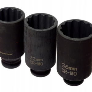 Gedore 1/2" Set 3 komada 30, 32, 36mm duboka nasadna ključa dvanaesterokutne udarne kovane