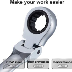 Ključ kombinirani sa račvom i zakretnom glavom