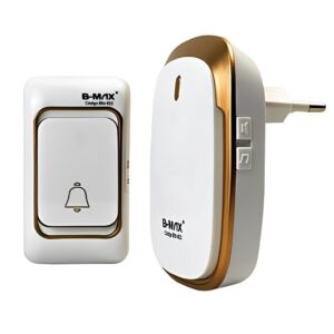 Zvono bežično, EUROBLU V028 Bijelo vanjsko tipkalo na baterije i unutrašnje zvono na 220V