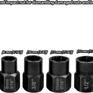 Alat za skidanje 6/1 ogoljenih matica, zahrđalih, zaobljenih ili oštećenih matica i vijaka M6, M8, M10, M11 i M13