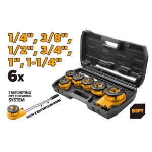 Set nareznica za cijevi 9 Dijelova 1/4" do 5/4"