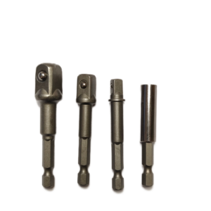 Set adaptera sa šesterokutnog prihvata od 1/4" na kvadratne nasadne ključeve od 1/4", 3/8" i 1/2" dužina 65 i 73mm.
