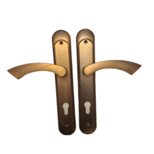 Garnitura kvaka sa štitom za Cilindar, aluminij, smeđa brušena KELI