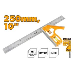 Kutnik kombinirani 250 mm sa libelom