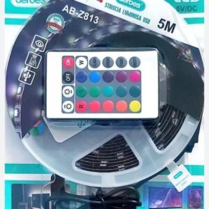 LED Traka razne boje RGB 5050 Pozadinsko ambijentalno svjetlo USB 5m sa daljinskim upravljačem