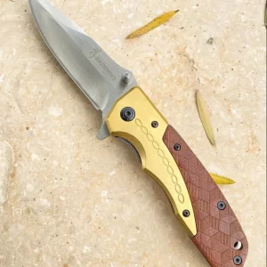 Nož džepni preklopni BRO-DA77  Zlatno  22,5cm EDC