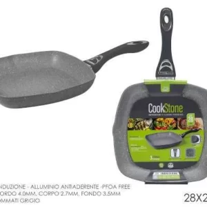 Tava aluminij 28x28 cm  s kamenim premazom duboka Cookstone