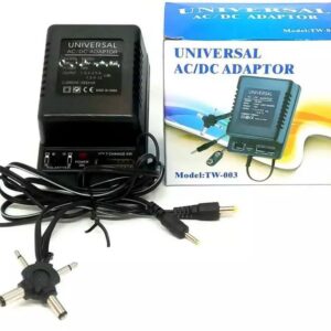 Univerzalni adapter sa podesivim izlaznim naponom 1,5 V - 12 V, 1000 mA , podesivim polaritetom, 6 različitih konektora za razne uređaje.