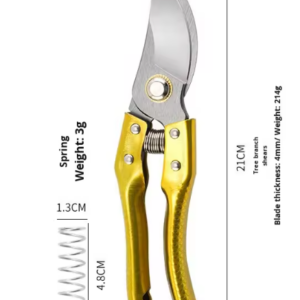 Škare vrtne za obrezivanje 20cm smicajuće, Srebrne, škare za vinograd, orezivanje voćnjaka,vrta...