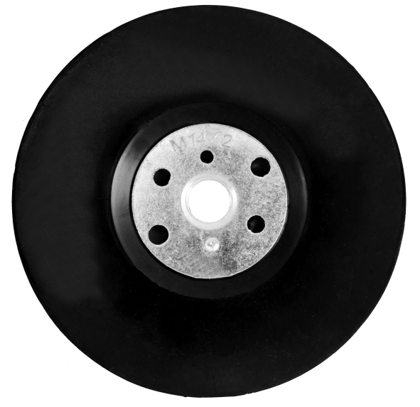 Gumena podloga s maticom 180mm M14, za brušenje fiber diskovima, montaža na male kutne brusilice