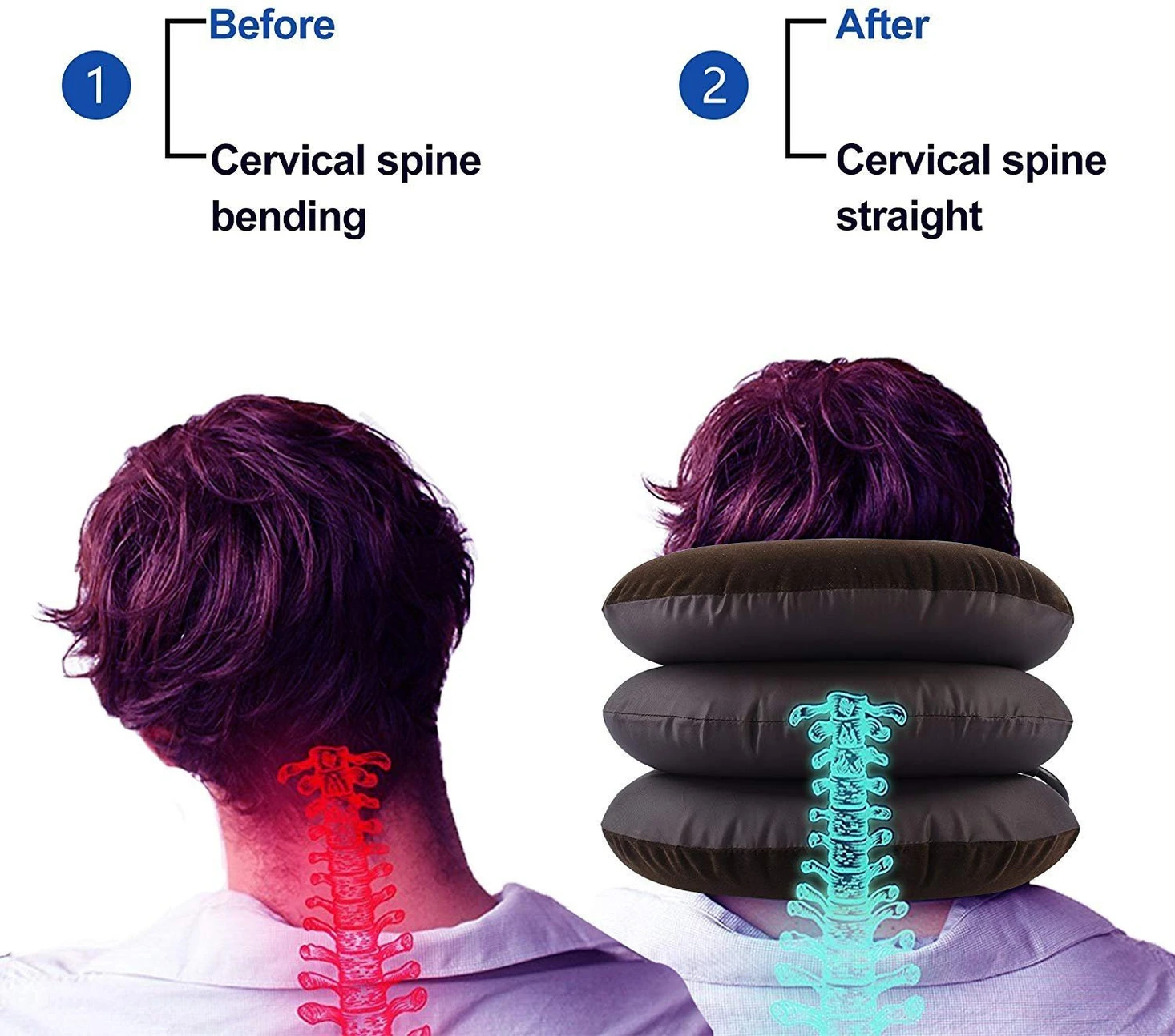 Zračni jastuk za istezanje vrata, smanjenje pritiska, popravak položaja, s pumpom koja regulira pritisak - Image 5
