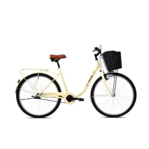 Bicikl 28"  MELODY Bež Gradski sa blatobranima, košarom i stražnjim nosačem prtljage