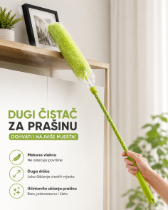 Čistač prašine Praško s teleskopskom drškom od 95 do 145cm