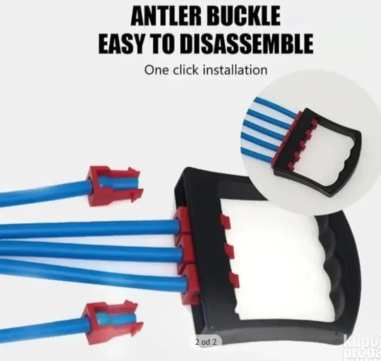 Ekspander sa gumenim trakama - Odlična sprava za vježbanje - Podesiv otpor - Image 11