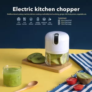 Električni sjeckalica za češnjak, mini sjeckalica za hranu, za sjeckanje povrća i voća (250 ml)