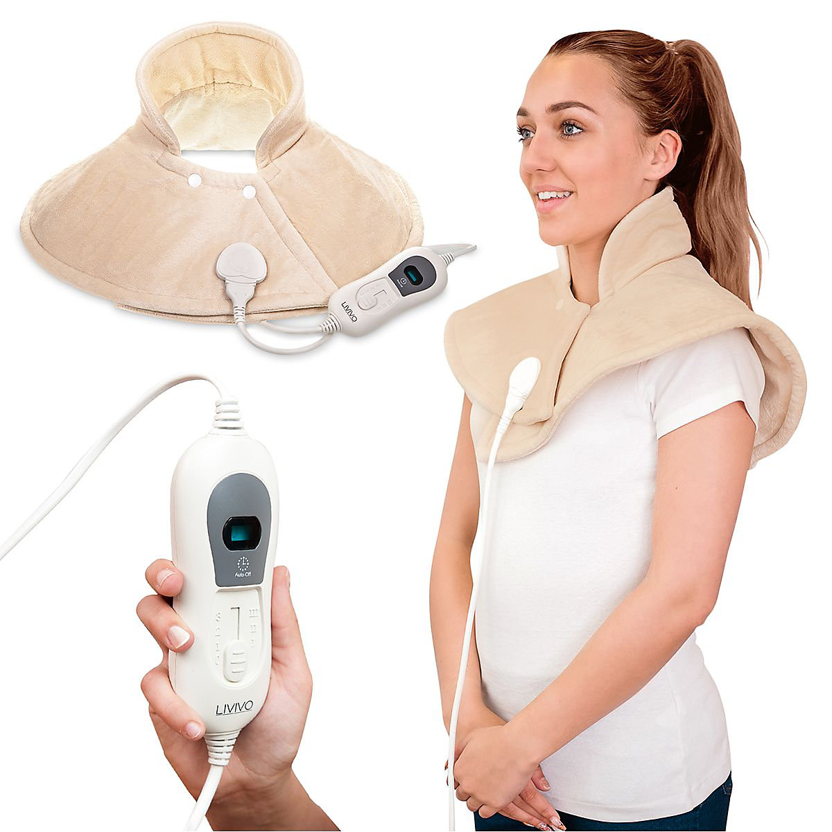 Grijač za vrat i ramena s automatskim isključivanjem – ublažava bol HM-8760Y - Image 7