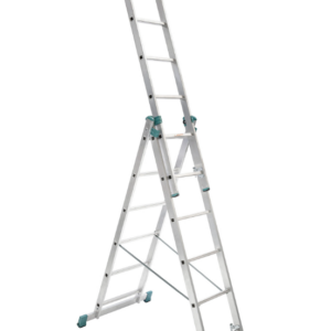 Ljestve Trodijelne aluminijske 3x10 stepenica 2,86/6,26m