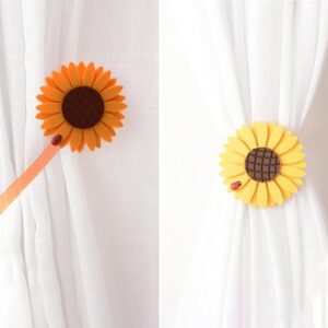 Magnetska vezica za zavjese, vezica za zavjese s motivom suncokreta, držač za zavjese s cvjetnim uzorkom 1 komad
