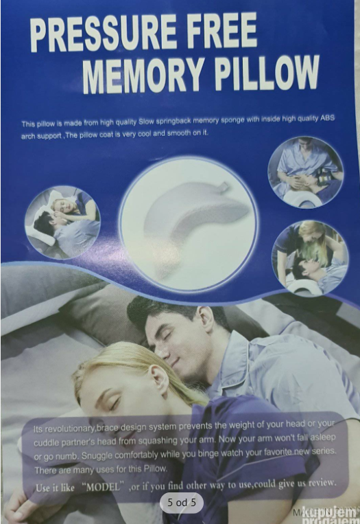 Ortopedski jastuk Pressure Free Memory Pillow - Image 6