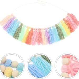 Girlanda za dječje sobe, proslave, Pastelni vijenac s resicama, dekoracija zidova i doma 1,8 m