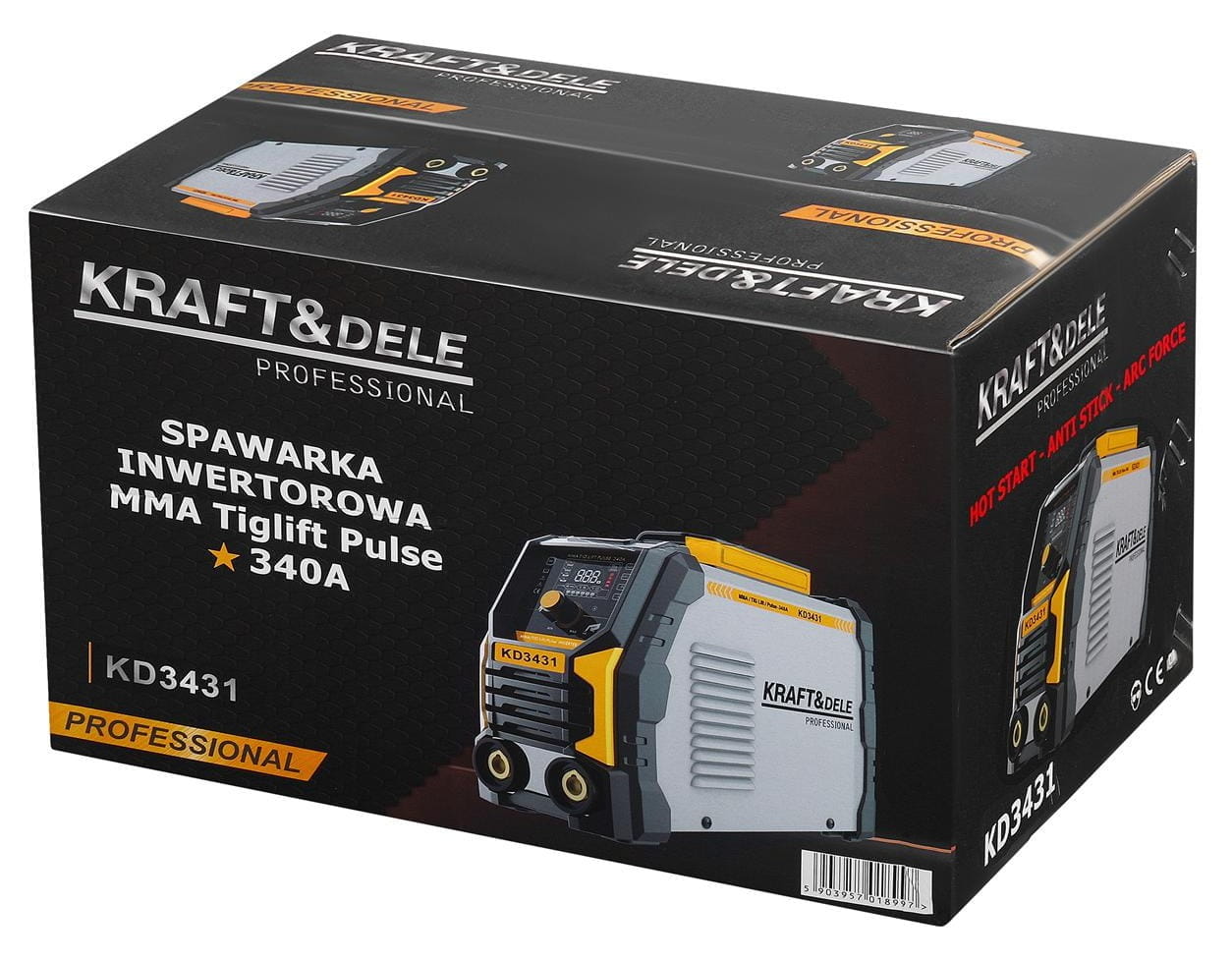 KRAFT & DELE Aparat za varenje, Inverter MMA /TIGLift/ Pulse 340A KD3431 - Slika 10