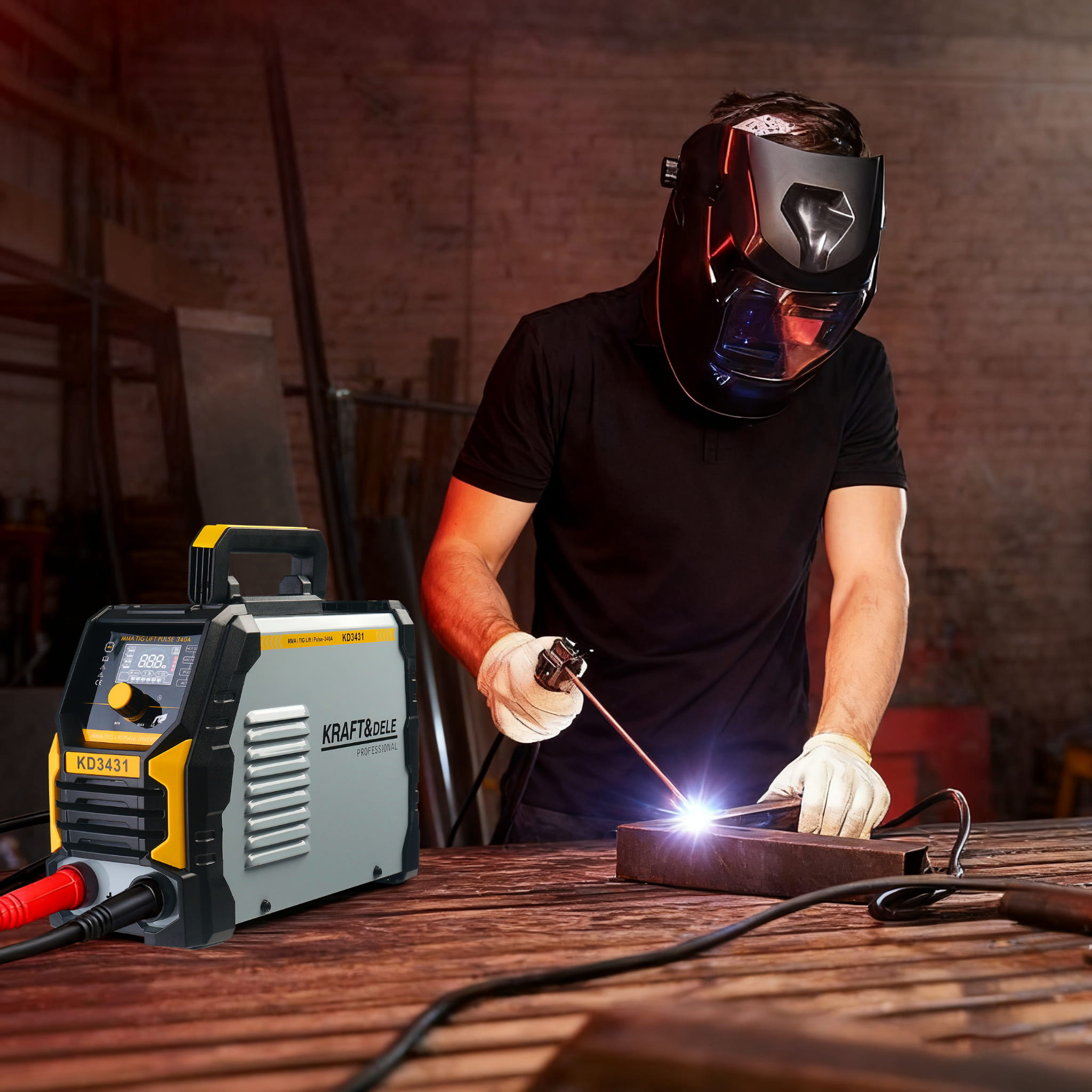 KRAFT & DELE Aparat za varenje, Inverter MMA /TIGLift/ Pulse 340A KD3431 - Slika 13