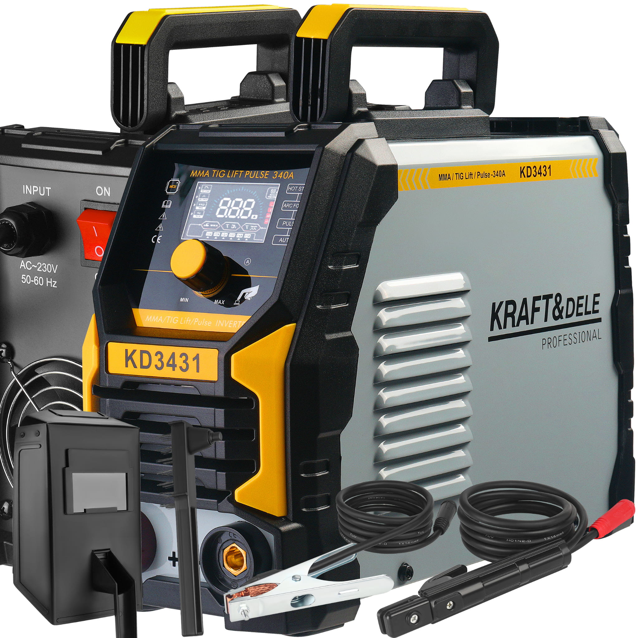KRAFT & DELE Aparat za varenje, Inverter MMA /TIGLift/ Pulse 340A KD3431 - Slika 3