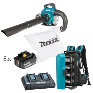 MAKITA Aku Puhalo za Lišće, Usisivač, Drobilica DUB363Z + 191A64-2 + 196933-6 + 197280-8, x8 set