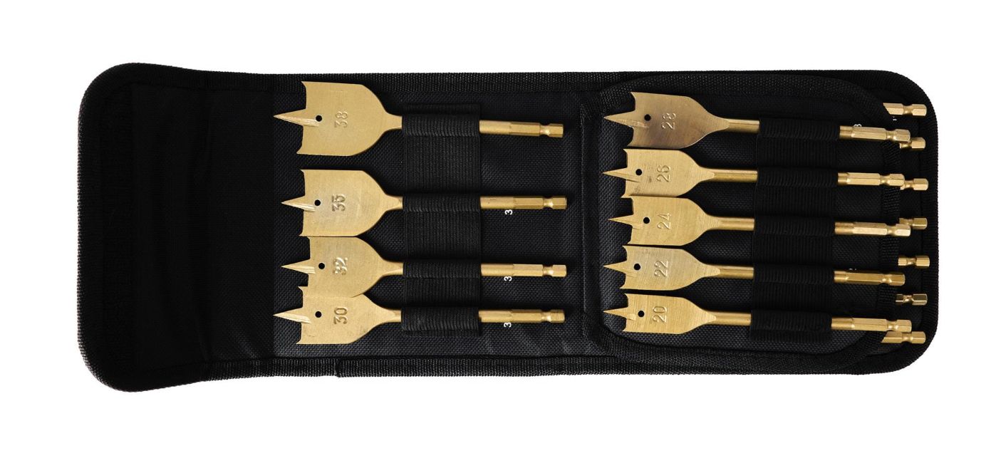 Svrdla set Plosnata za Drvo 16 komada KD10637 6-38 mm - Slika 2
