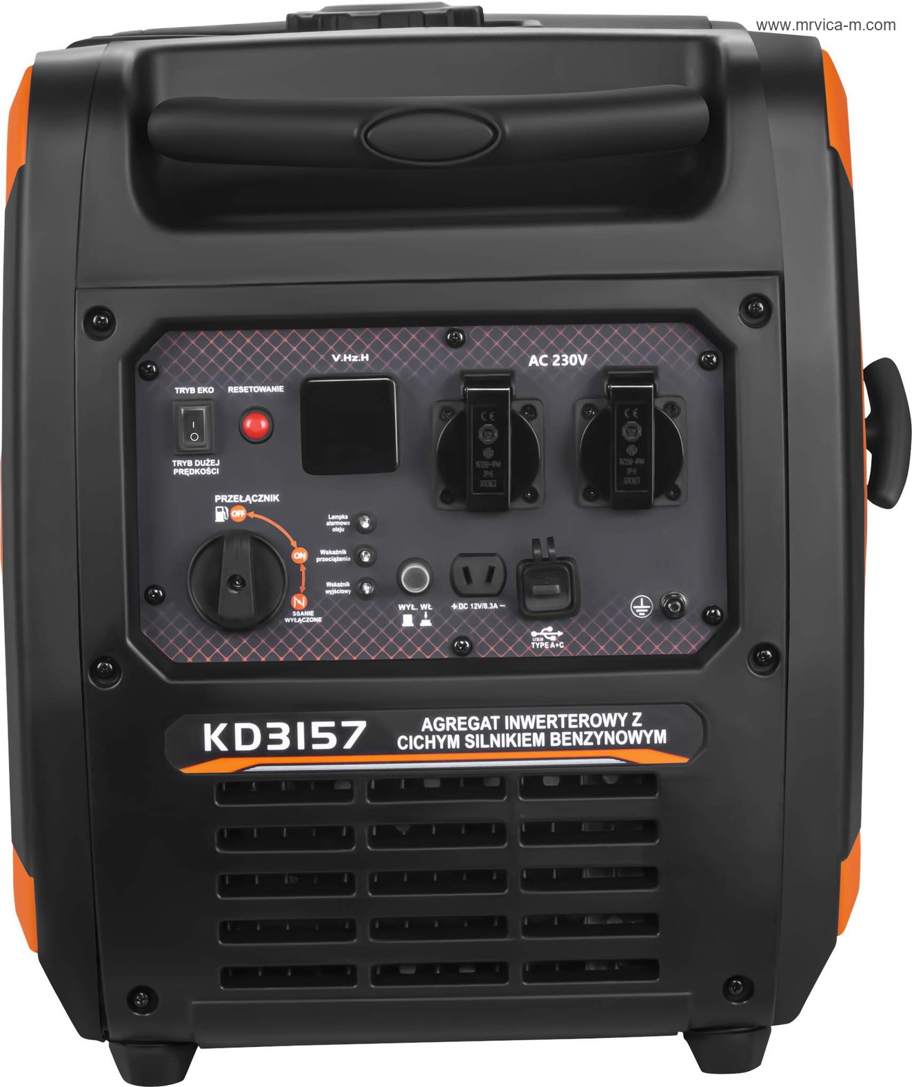 Generator struje mobilni Inverterski veće snage 4.5kW 230V KD3157 4T - Slika 3