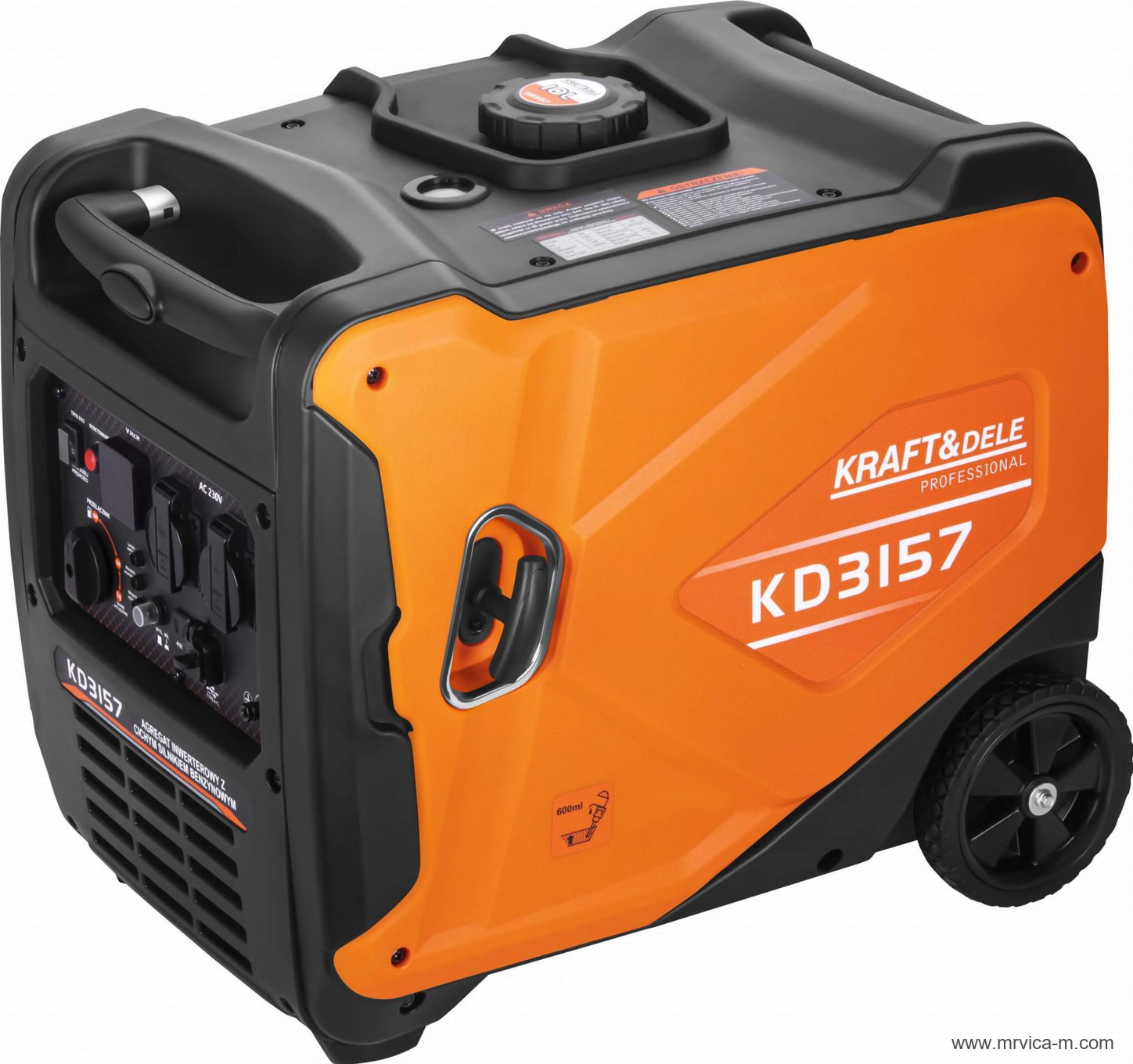 Generator struje mobilni Inverterski veće snage 4.5kW 230V KD3157 4T - Slika 6