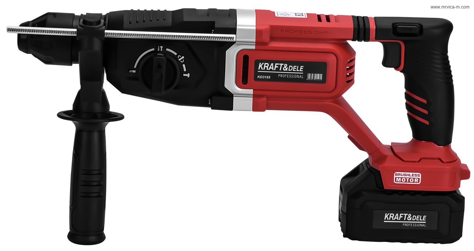KRAFT&DELE Bušiilica aku s čekićem SDS+ 1000W 21V 4,5J 2 baterije 4Ah KD3195 BRUSHLESS - Slika 5