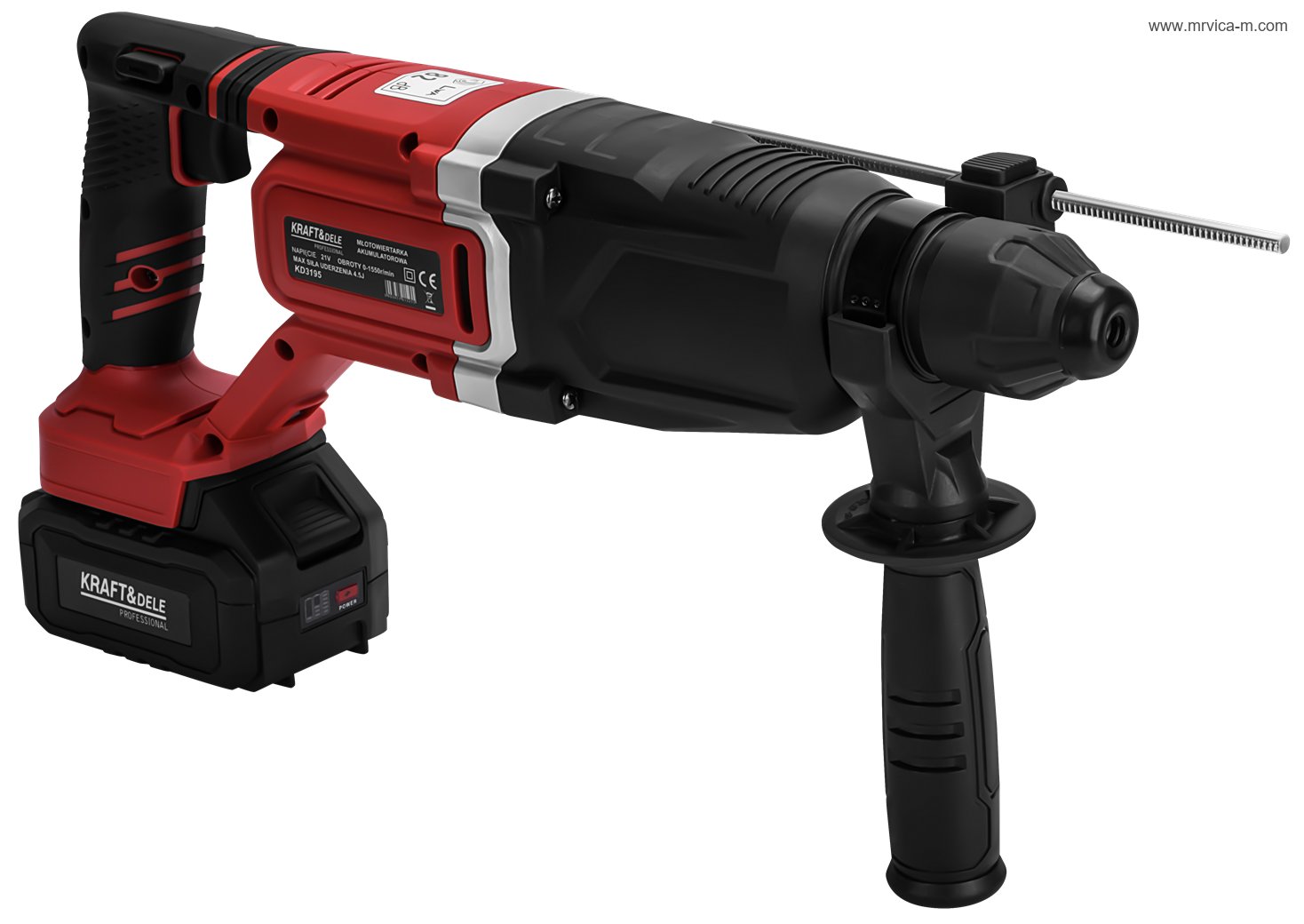 KRAFT&DELE Bušiilica aku s čekićem SDS+ 1000W 21V 4,5J 2 baterije 4Ah KD3195 BRUSHLESS - Slika 7