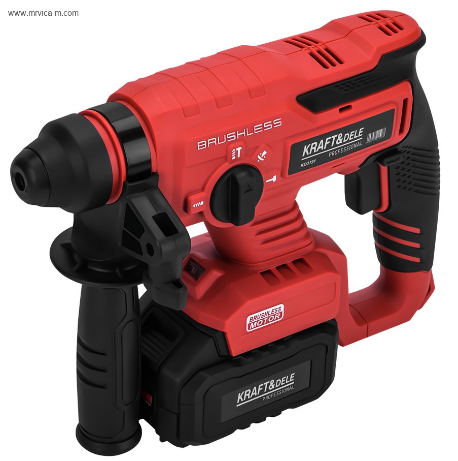 KRAFT&DELE Bušiilica aku s čekićem SDS+ 21V 3J 2 baterije 4Ah KD3191 BRUSHLESS - Slika 2