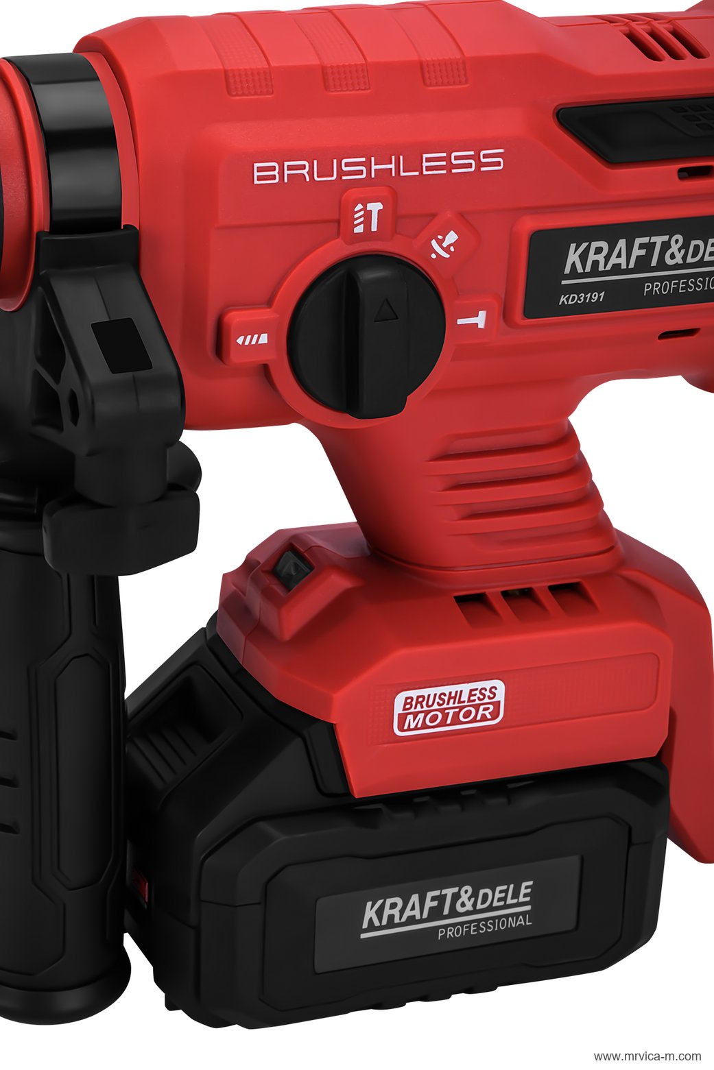 KRAFT&DELE Bušiilica aku s čekićem SDS+ 21V 3J 2 baterije 4Ah KD3191 BRUSHLESS - Slika 4