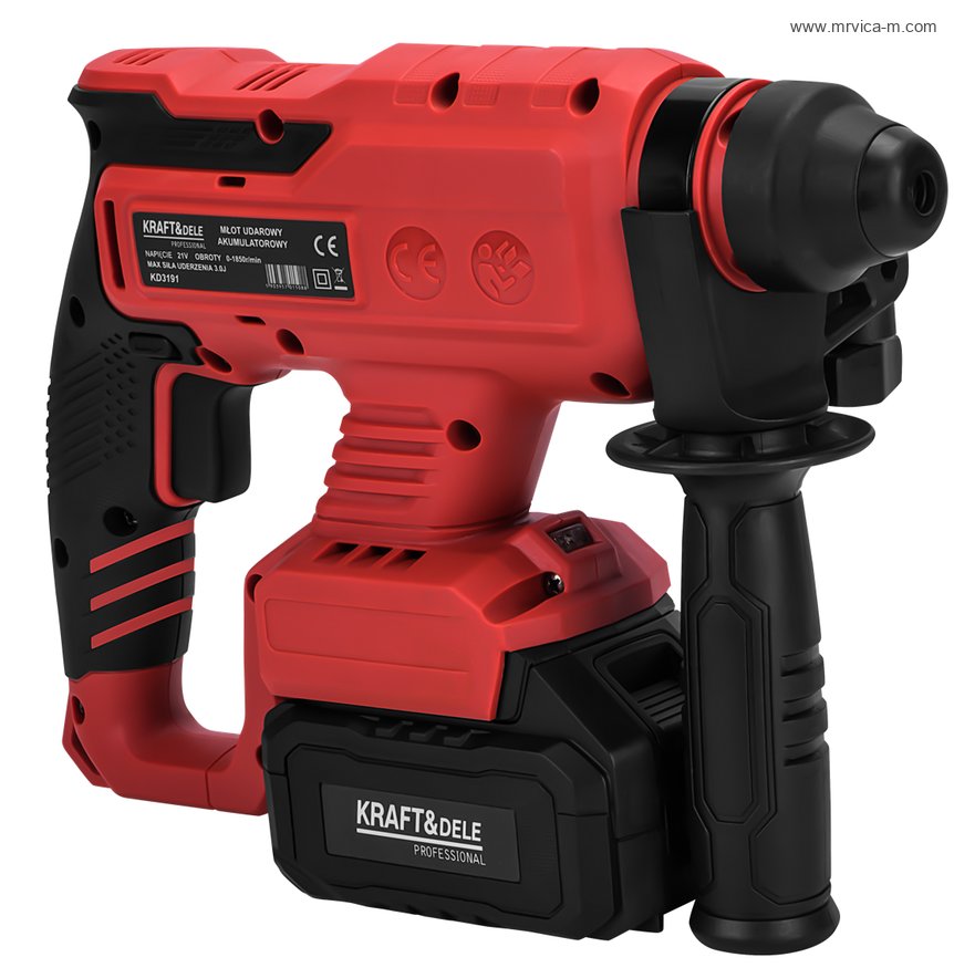KRAFT&DELE Bušiilica aku s čekićem SDS+ 21V 3J 2 baterije 4Ah KD3191 BRUSHLESS - Slika 5