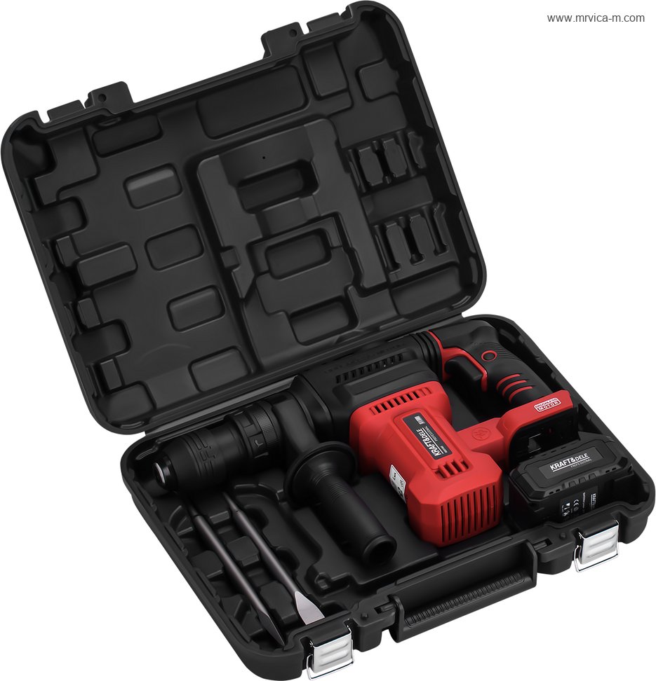 KRAFT&DELE Bušiilica aku s čekićem SDS+ 21V 7,5J 2 baterije 4Ah KD3193 BRUSHLESS - Slika 2