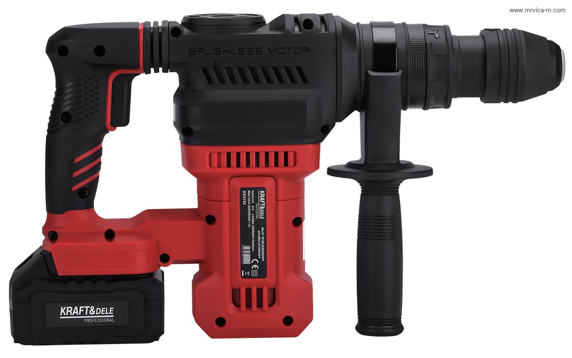 KRAFT&DELE Bušiilica aku s čekićem SDS+ 21V 7,5J 2 baterije 4Ah KD3193 BRUSHLESS - Slika 6