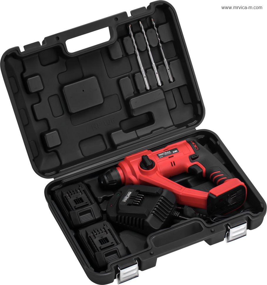 KRAFT&DELE Bušiilica aku vibraciona SDS+ 950W 21V 2J 2 baterije 4Ah KD3196 BRUSHLESS - Slika 4