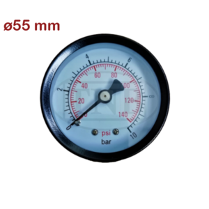 Manometar 1/4" ø55 mm - 0-10 bara horizontalni, leđni
