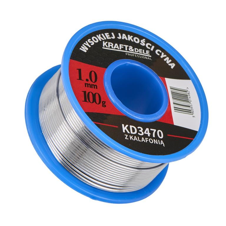 Cin za lemljenje, Tinol žica sa Kalafonijem KD3470 1mm 100g (s fluksom)