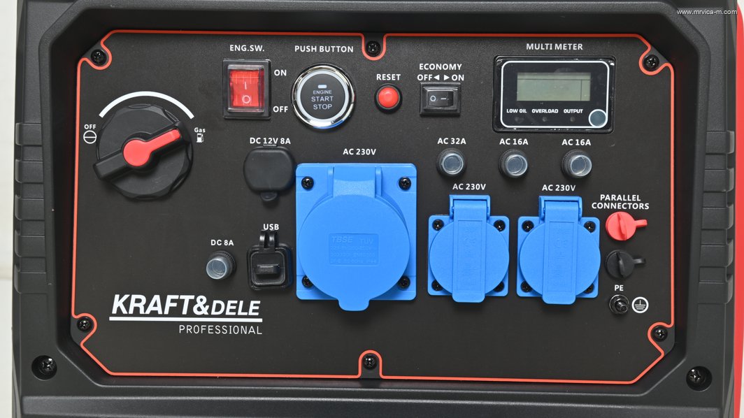 Generator struje mobilni veće snage 6.7kW 12V/230V 32A + USB KD3164 elektropokretač - Slika 2