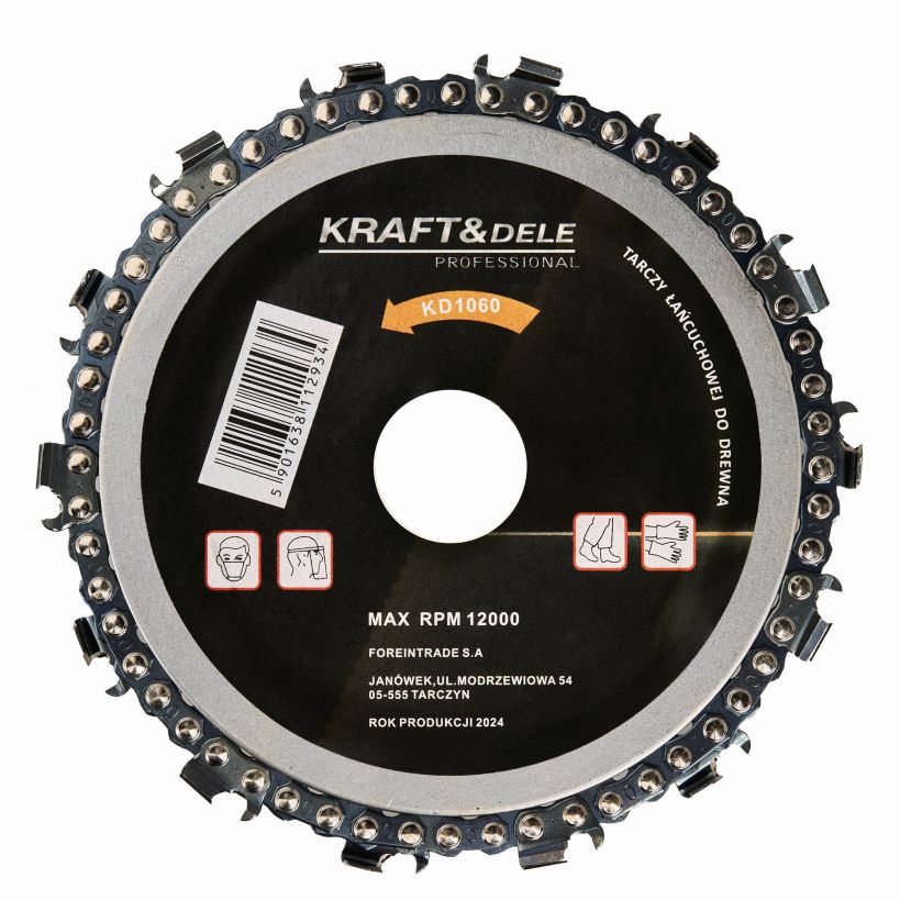 Rezna ploča za malu brusilicu sa lancem za Drvo 125 mm x 22,2 mm KD1060