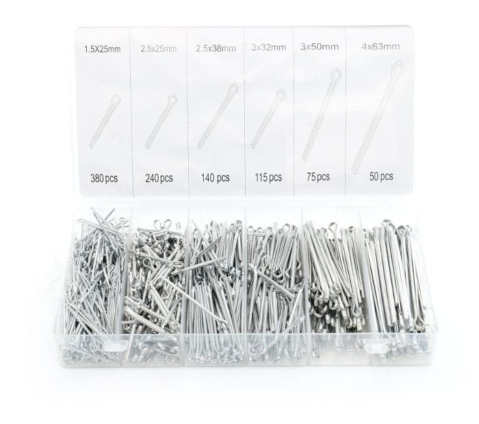 Set osigurača za osovine, Set rascjepki, Set Šplenti 1000 kom KD10509, 1,5/2/2,5/3/4 mm - Slika 2