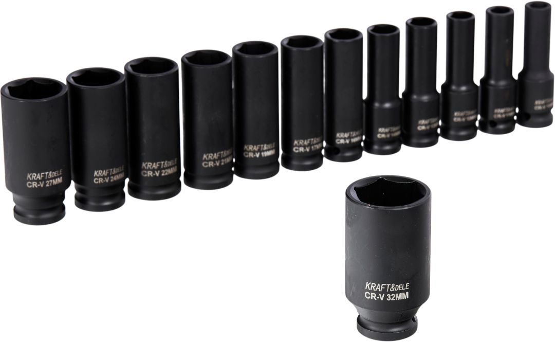 Set udarnih gedora 1/2" 10-30mm 13 komada KD10521 - Slika 6