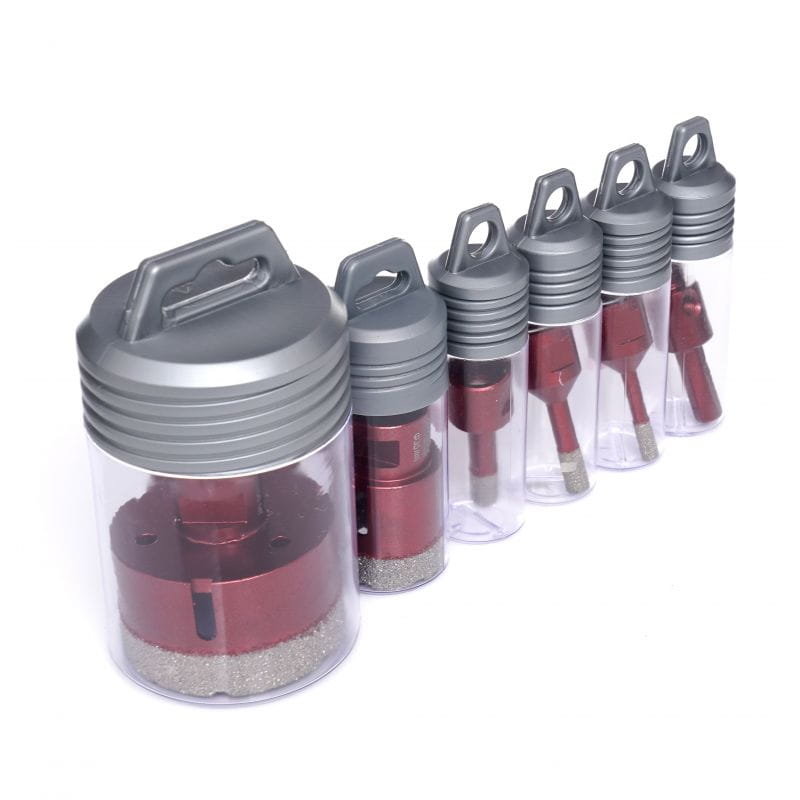 Set Svrdla i Kruna Dijamantnih za Bušenje rupa u Kamenu, Keramici i Pločicama 5 komada 6,8,10,35,68 mm KD11219 - Slika 5