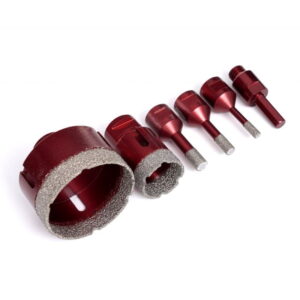 Set Svrdla i Kruna Dijamantnih za Bušenje rupa u Kamenu, Keramici i Pločicama 5 komada 6,8,10,35,68 mm KD11219